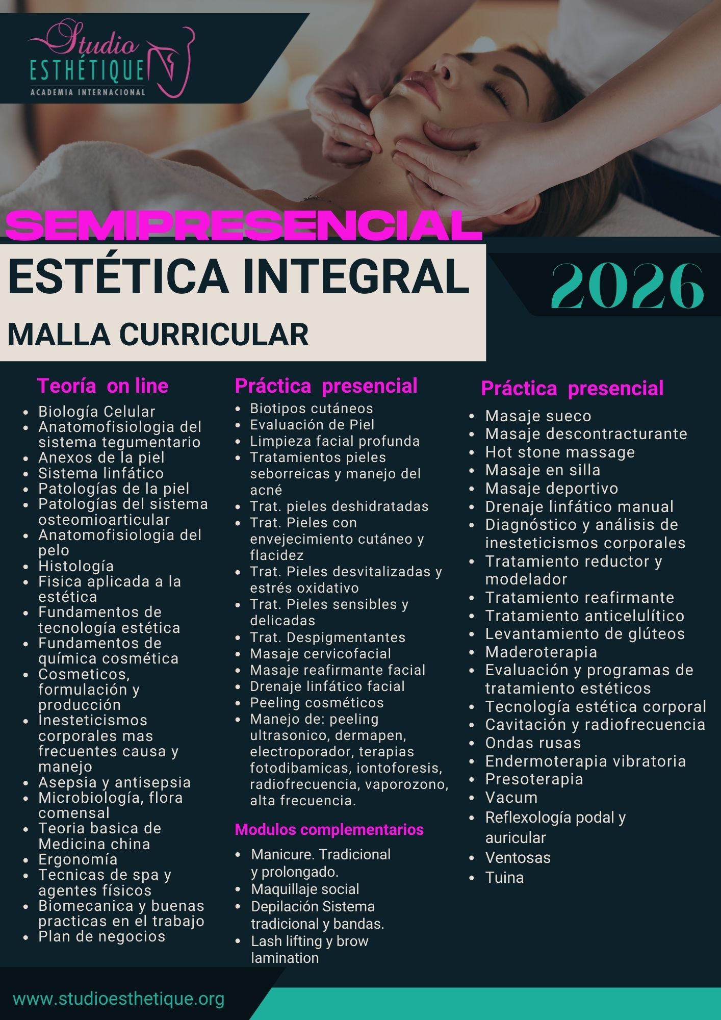 beauty therapy, cosmetología, estética integral, masoterapia